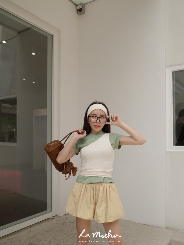 可愛抽繩澎澎短裙